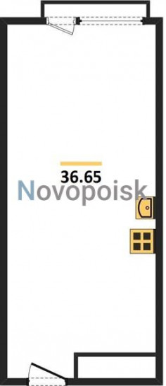 Студия 36.65 м²